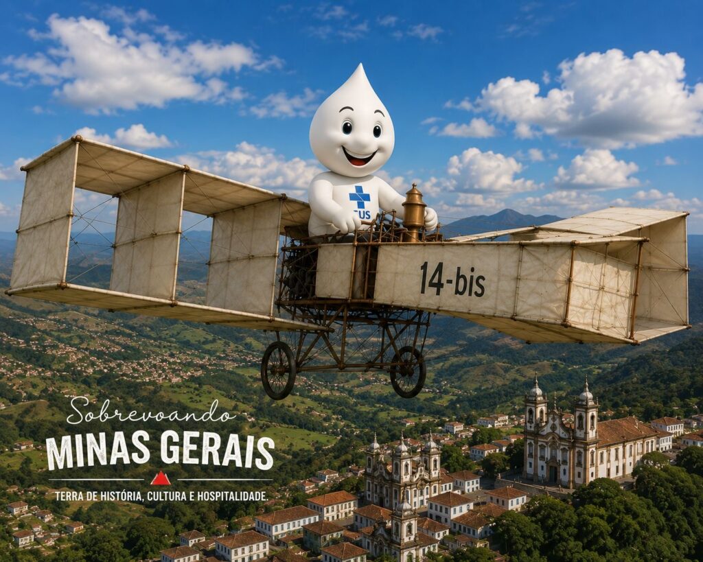 Arte une Santos Dumont, Zé Gotinha e Ouro Preto para fortalecer a comunicação em saúde em Minas Gerais