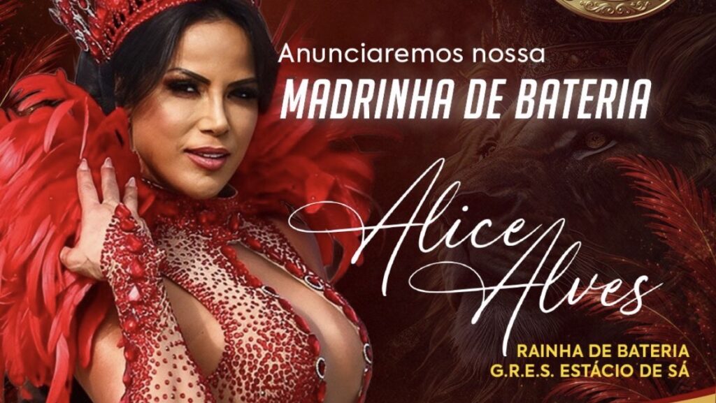 Alice Alves será madrinha de bateria da Nova Geração do Estácio de Sá: ‘É a semente que a gente está ajudando a cuidar’